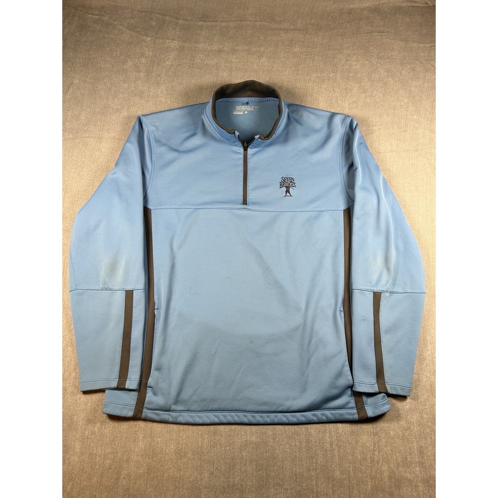 Nike Golf Therma-FIT 1/4 Zip Pullover Blue Seven Bridges Mens Large 686085-412